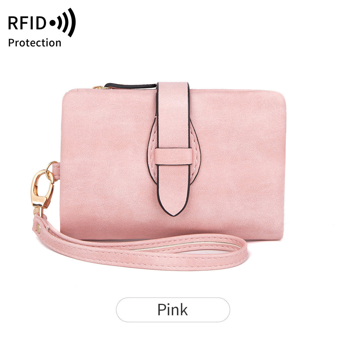 RFID Women's Wallet Soft Leather Solid Color 70 Off Short Style - Image 11