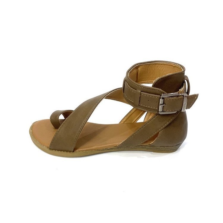 Hollow Flip Flops Retro Solid Color Strappy Sandals - Image 7