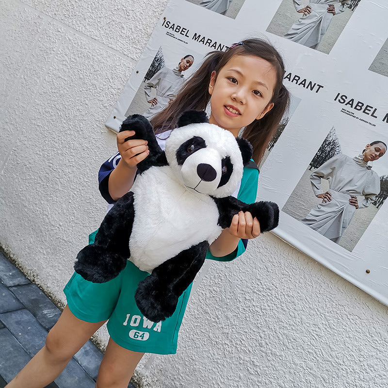 Cute Panda Small Backpack Fashion Boys And Girls Cartoon Plush Bag - Image 3