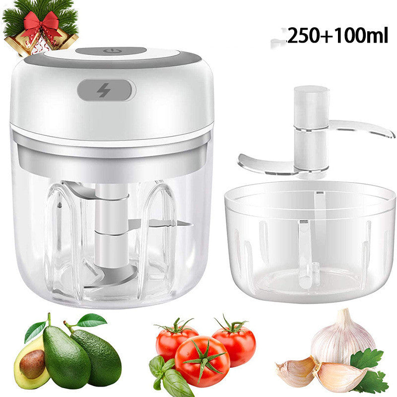 Mini Electric Garlic Chopper USB Charging Ginger Masher Machine Sturdy Durable Chili Vegetable Crusher Kitchen Tool - Image 12