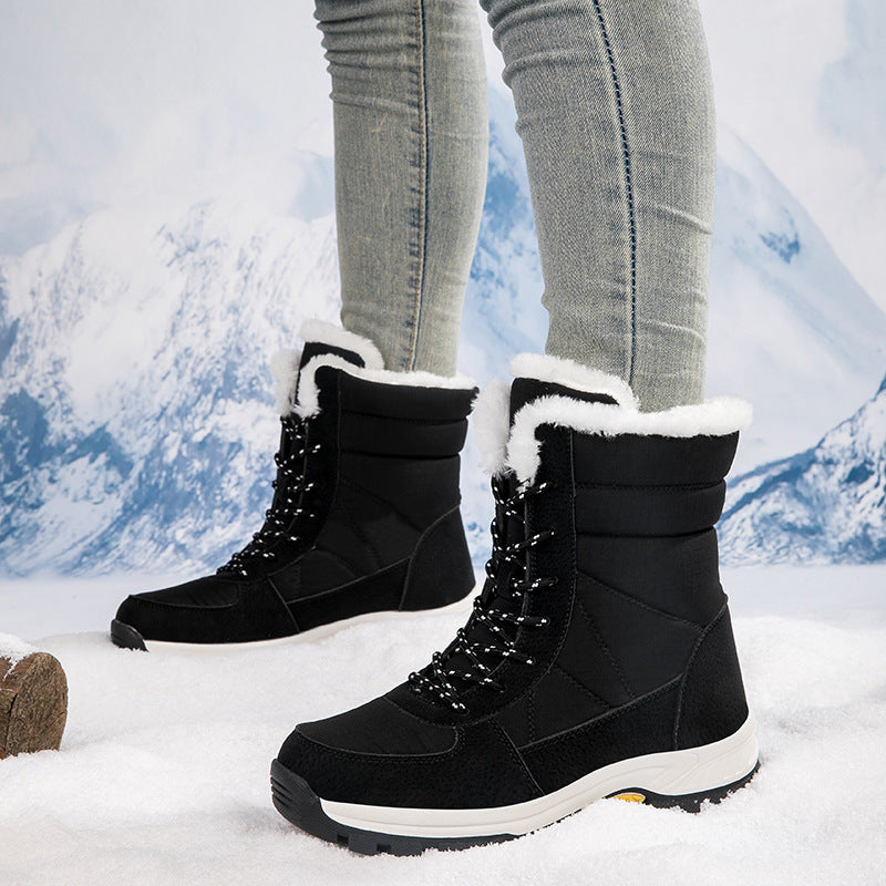 Cotton-padded Shoes Waterproof Non-slip Outdoor Mid-calf Cold-proof Snow Boots