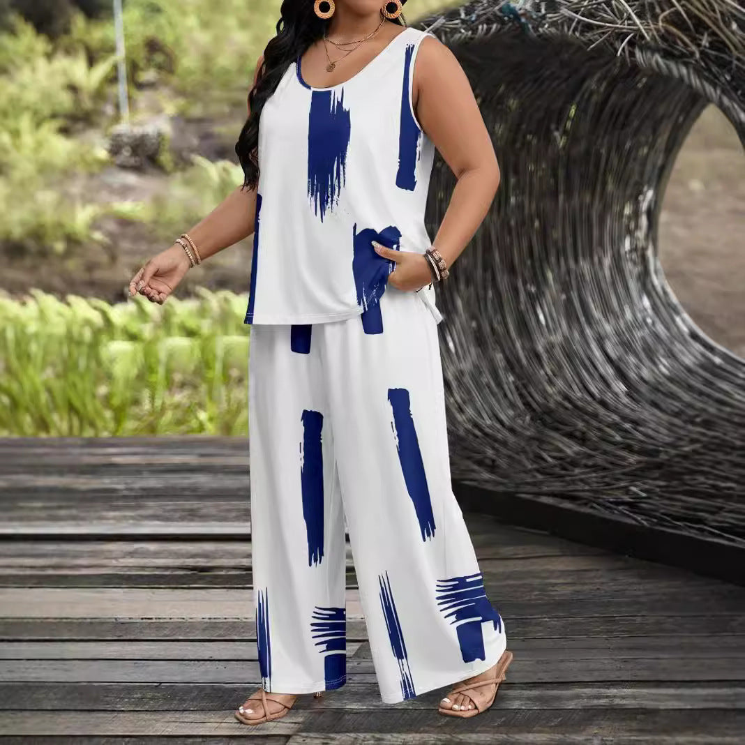 Fashion Personality Fashion Wide Leg Pants Women's Suit